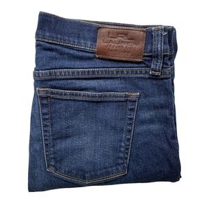 LRL Lauren Jean Co Womens 10 Petite Blue Classic Straight Denim Jeans - 333